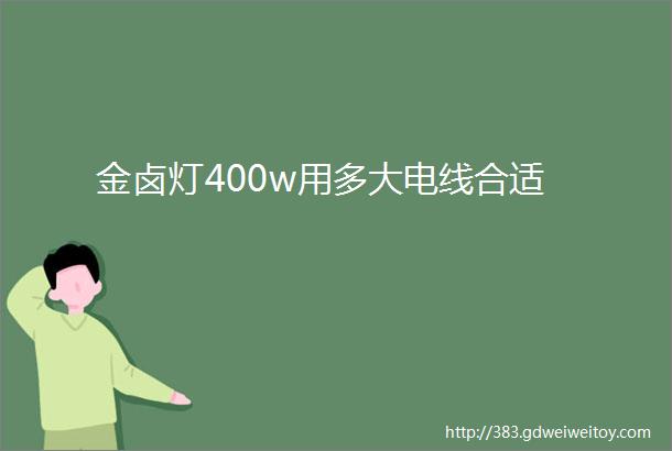 金卤灯400w用多大电线合适